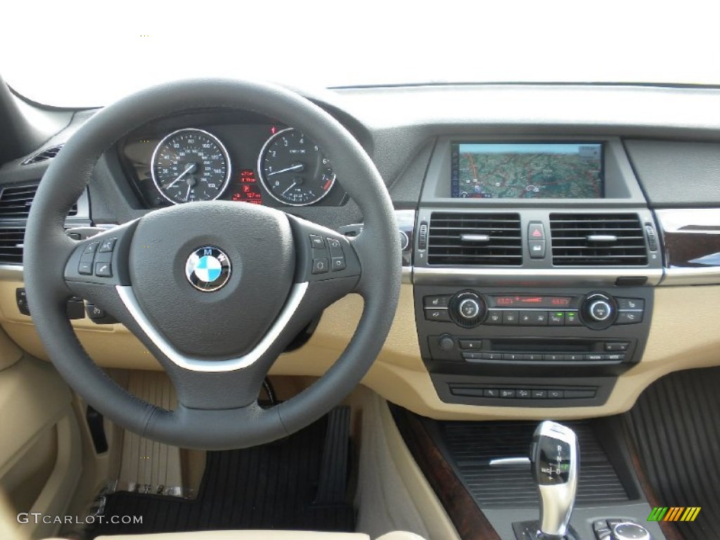 2012 BMW X5 xDrive50i Sand Beige Dashboard Photo #55890694