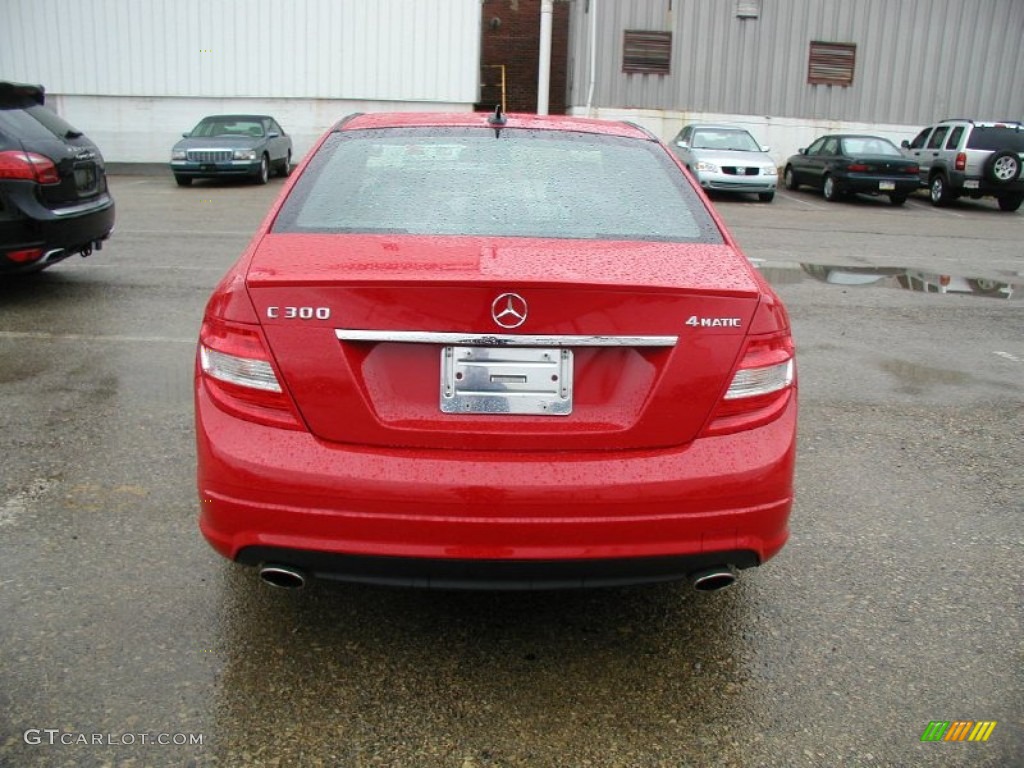 2008 C 300 4Matic Sport - Mars Red / Black photo #3