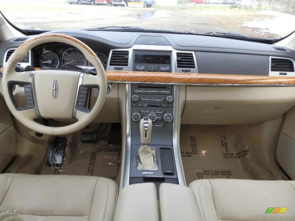 2010 Lincoln MKS AWD Light Camel/Olive Ash Dashboard Photo #55893970