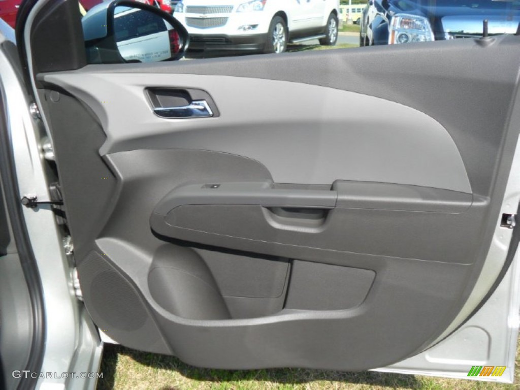 2012 Chevrolet Sonic LTZ Hatch Dark Pewter/Dark Titanium Door Panel Photo #55895299