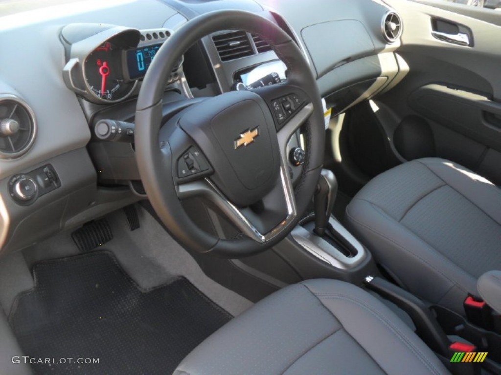 Dark Pewter/Dark Titanium Interior 2012 Chevrolet Sonic LTZ Hatch Photo #55895335