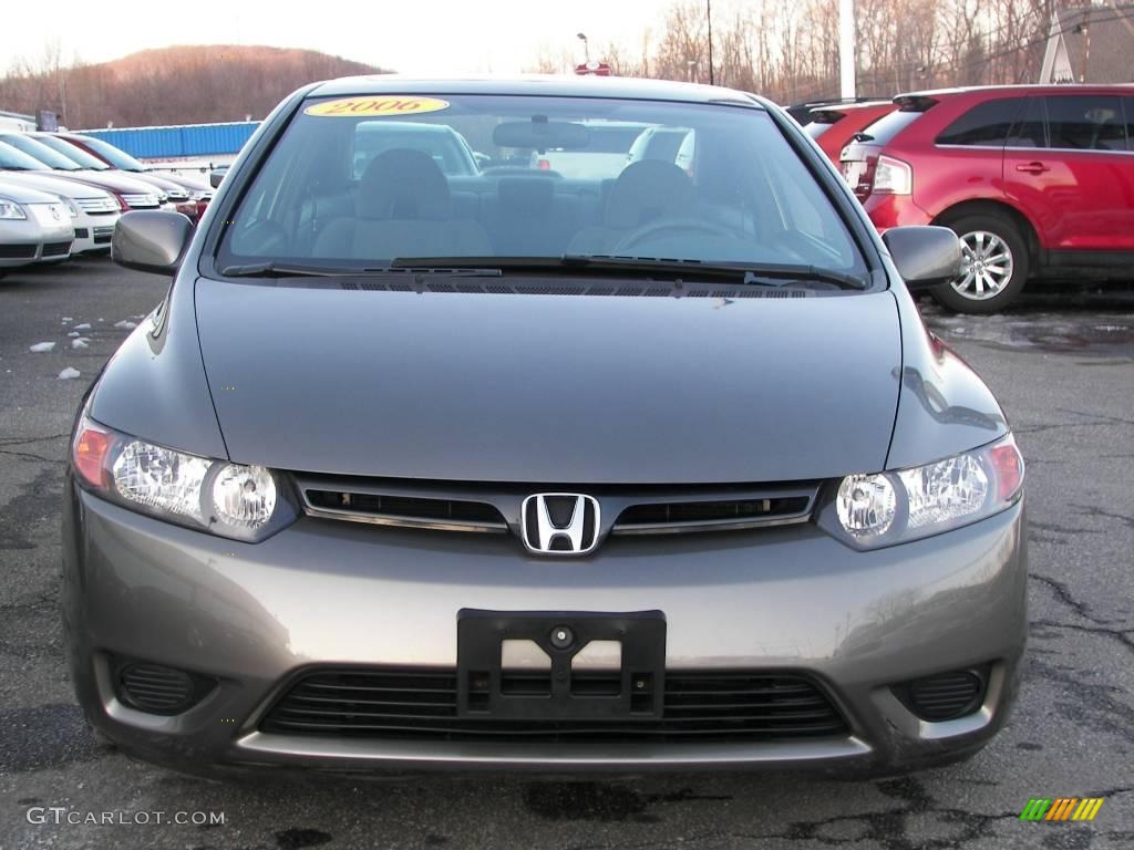 2006 Civic EX Coupe - Galaxy Gray Metallic / Gray photo #23