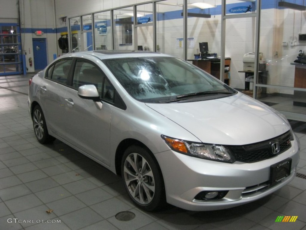 Alabaster Silver Metallic 2012 Honda Civic Si Sedan Exterior Photo #55897933