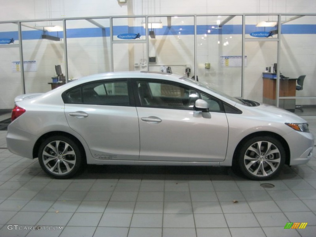 Alabaster Silver Metallic 2012 Honda Civic Si Sedan Exterior Photo #55897939