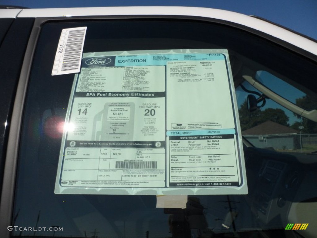 2012 Ford Expedition XL Window Sticker Photos