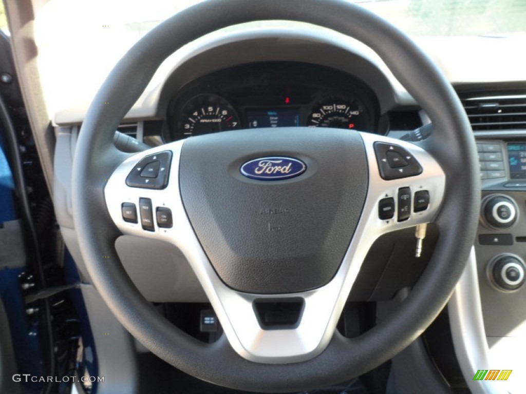 2012 Ford Edge SE Medium Light Stone Steering Wheel Photo #55899685