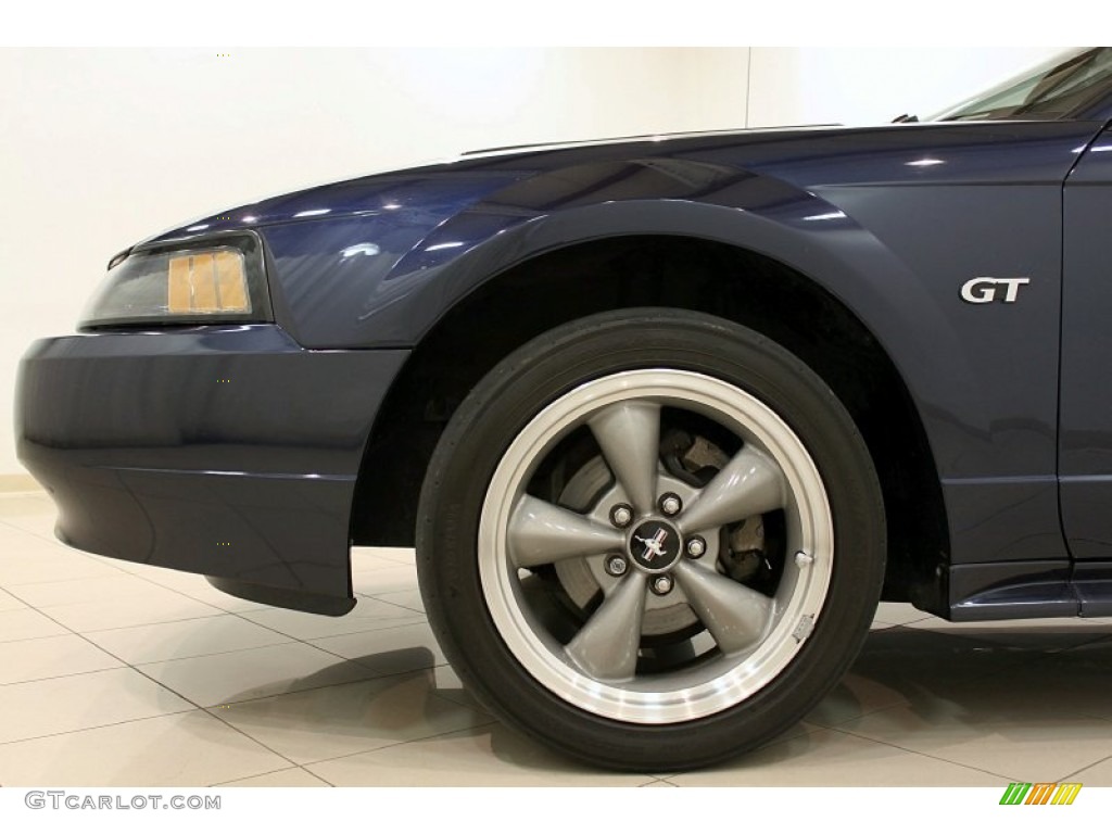 2001 Mustang GT Convertible - True Blue Metallic / Oxford White photo #26