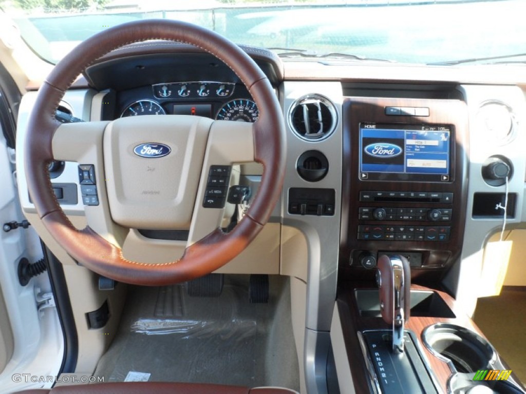 2011 F150 King Ranch SuperCrew - White Platinum Metallic Tri-Coat / Chaparral Leather photo #29