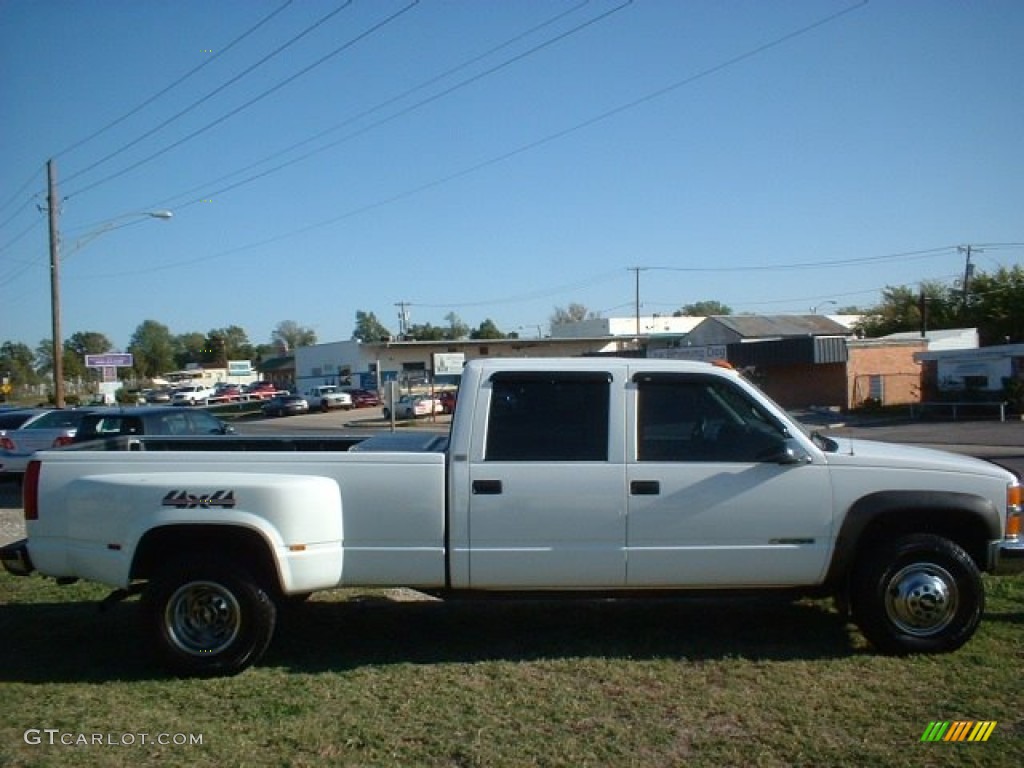 1997 C/K 3500 K3500 Crew Cab 4x4 Dually - Summit White / Tan photo #7