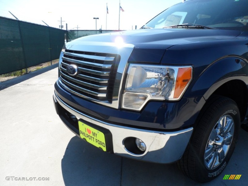 2011 F150 Texas Edition SuperCrew - Dark Blue Pearl Metallic / Steel Gray photo #10