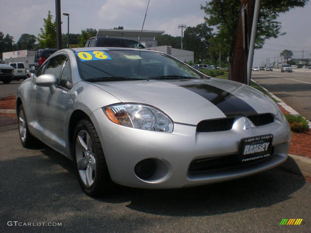 2008 Eclipse GS Coupe - Liquid Silver Metallic / Dark Charcoal photo #1