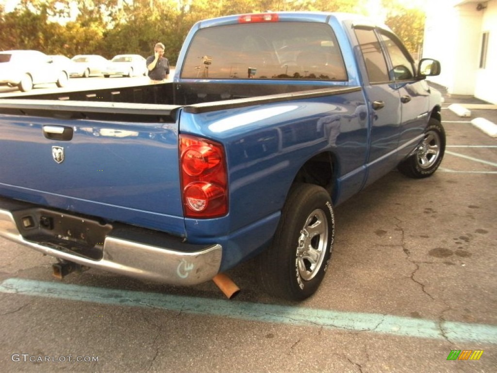 2007 Ram 1500 ST Quad Cab - Electric Blue Pearl / Medium Slate Gray photo #6