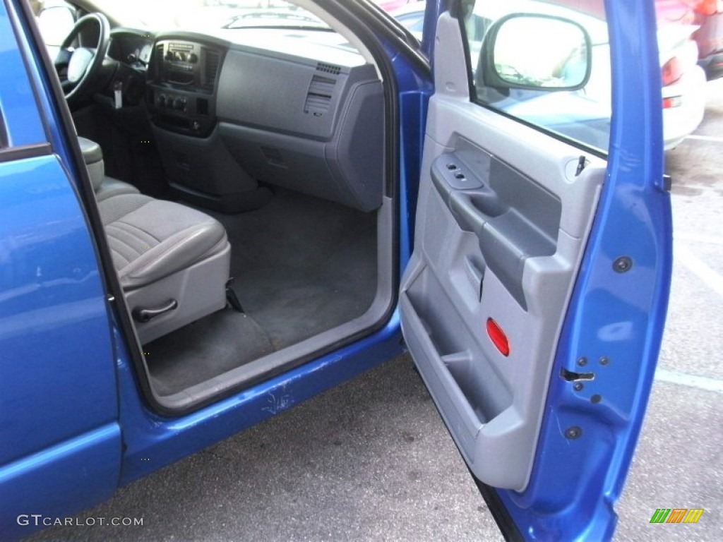 2007 Ram 1500 ST Quad Cab - Electric Blue Pearl / Medium Slate Gray photo #12