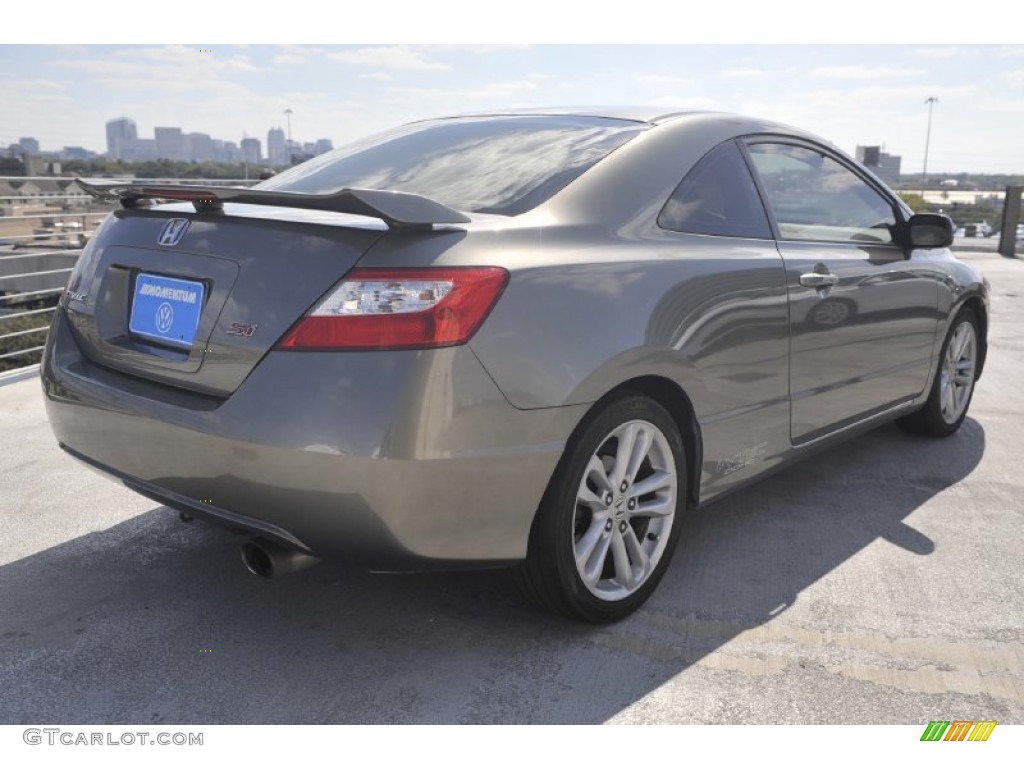 2007 Civic Si Coupe - Galaxy Gray Metallic / Black photo #7