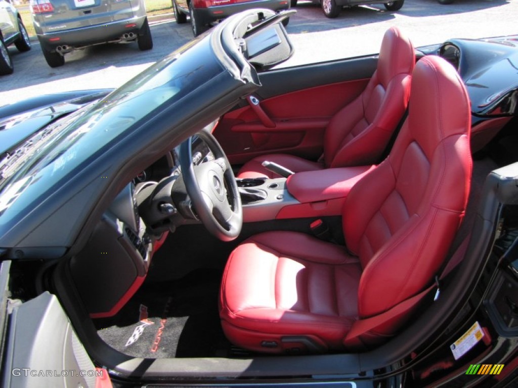 2007 Corvette Convertible - Black / Red photo #10