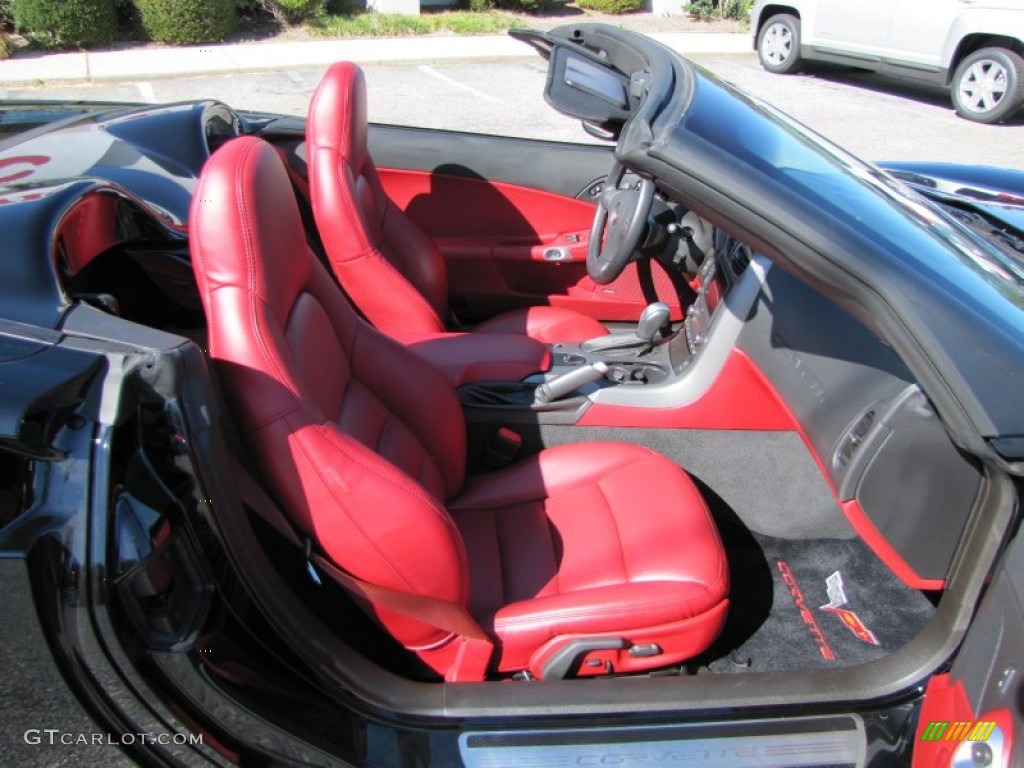 2007 Corvette Convertible - Black / Red photo #15