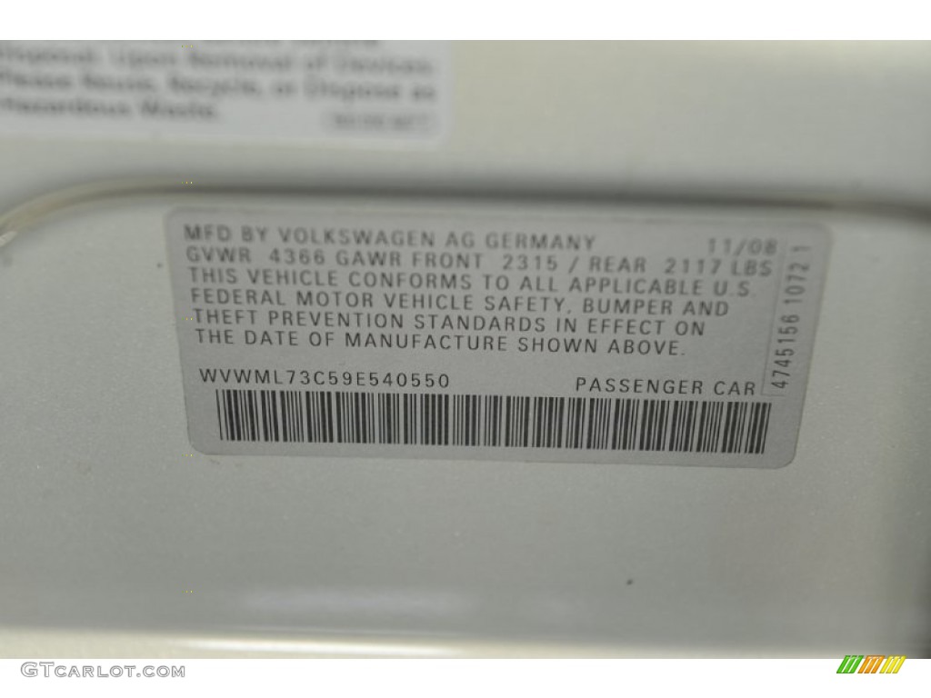 2009 CC Sport - White Gold Metallic / Cornsilk Beige Two-Tone photo #50