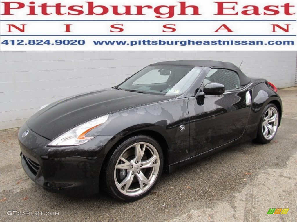2010 370Z Sport Touring Roadster - Magnetic Black / Gray Leather photo #1