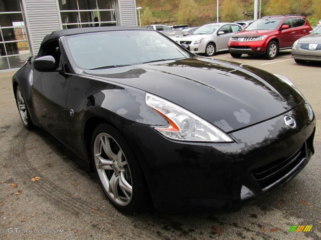 2010 370Z Sport Touring Roadster - Magnetic Black / Gray Leather photo #4