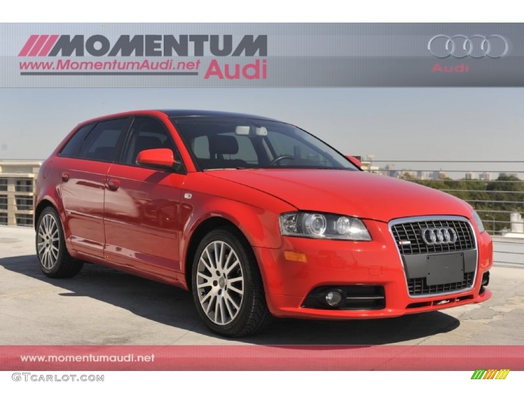 2007 A3 2.0T - Misano Red Pearl Effect / Black photo #1
