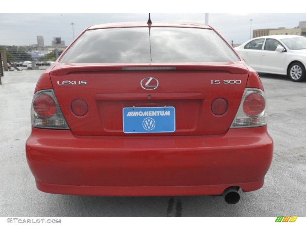 2003 IS 300 Sedan - Absolutely Red / Ivory photo #4