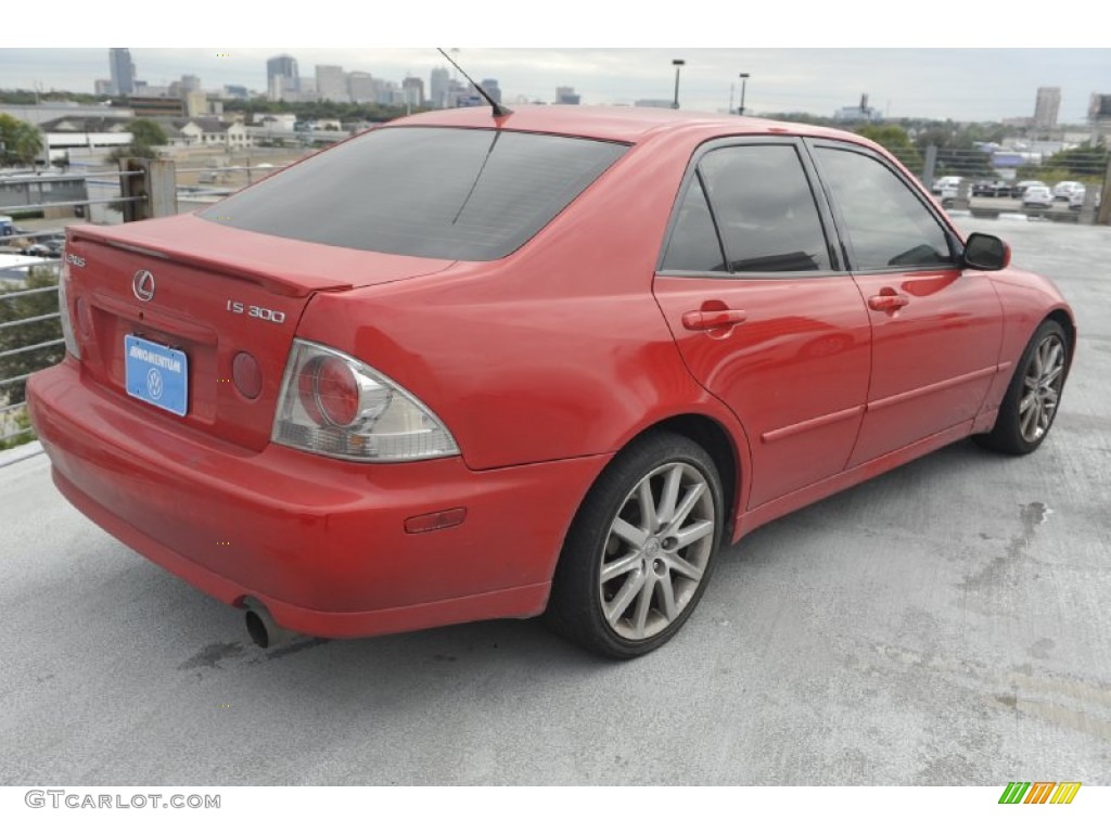 2003 IS 300 Sedan - Absolutely Red / Ivory photo #5
