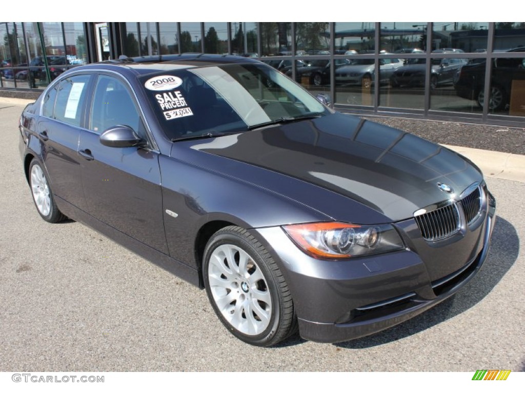 2008 3 Series 335i Sedan - Sparkling Graphite Metallic / Black photo #3