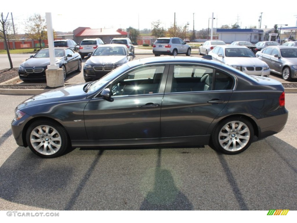 2008 3 Series 335i Sedan - Sparkling Graphite Metallic / Black photo #8