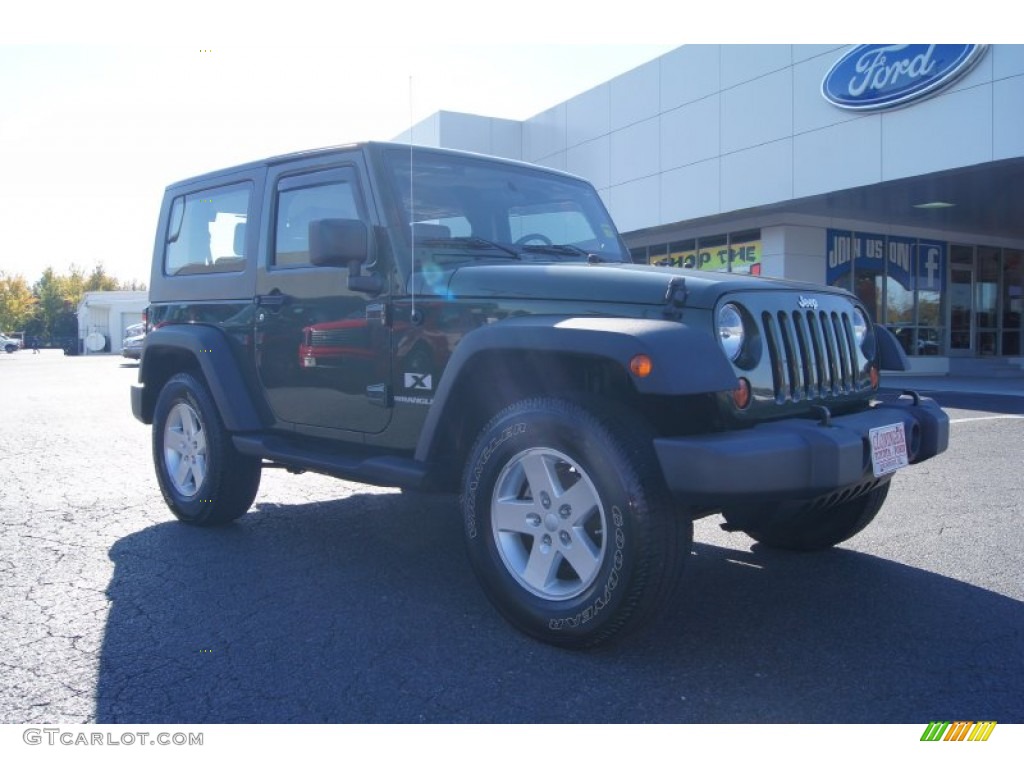 2008 Wrangler X 4x4 - Jeep Green Metallic / Dark Slate Gray/Medium Slate Gray photo #1