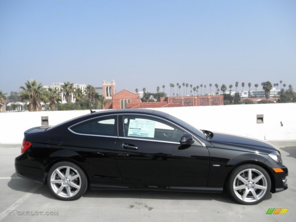 Black 2012 Mercedes-Benz C 350 Coupe Exterior Photo #55917201