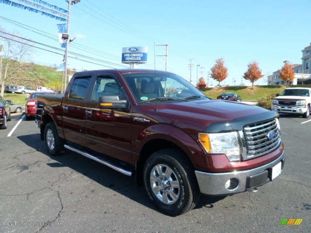 2010 F150 XLT SuperCrew 4x4 - Royal Red Metallic / Black photo #1