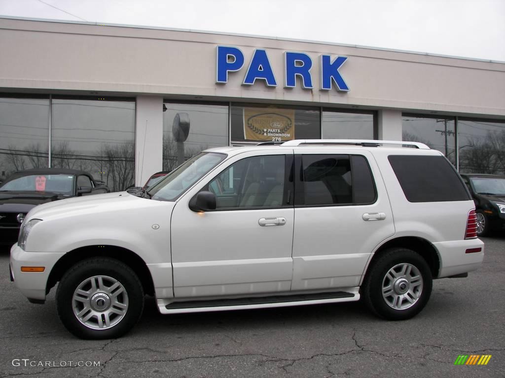 2003 Mountaineer Premier AWD - Ceramic White Tri-Coat / Medium Dark Parchment photo #24