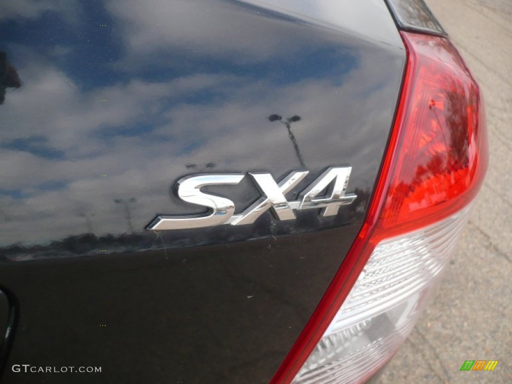 2008 SX4 Sedan - Black Pearl Metallic / Black photo #12