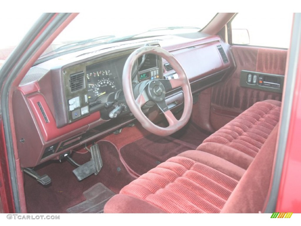 Red Interior 1991 Chevrolet C/K C1500 Regular Cab Photo #55920312