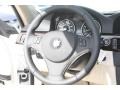 Cream Beige 2012 BMW 3 Series 328i Coupe Steering Wheel