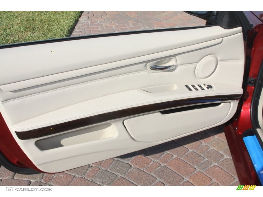 2012 BMW 3 Series 335i Convertible Cream Beige Door Panel Photo #55921407