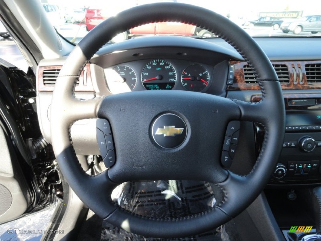 2012 Chevrolet Impala LT Ebony Steering Wheel Photo #55922343