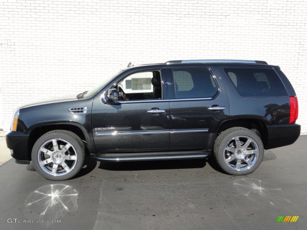 Black Ice Metallic 2012 Cadillac Escalade Luxury AWD Exterior Photo #55922577