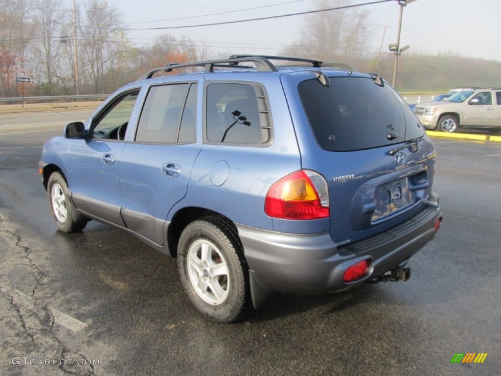 2003 Santa Fe GLS 4WD - Crystal Blue / Gray photo #7