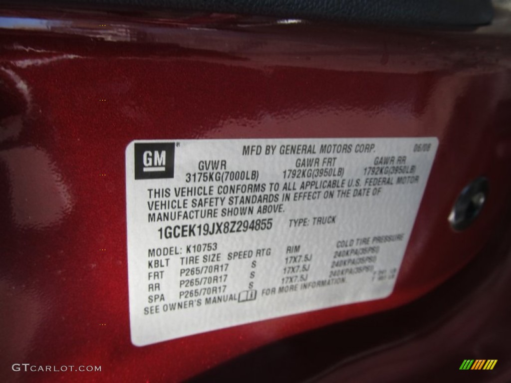 2008 Silverado 1500 LT Extended Cab 4x4 - Deep Ruby Metallic / Ebony photo #24