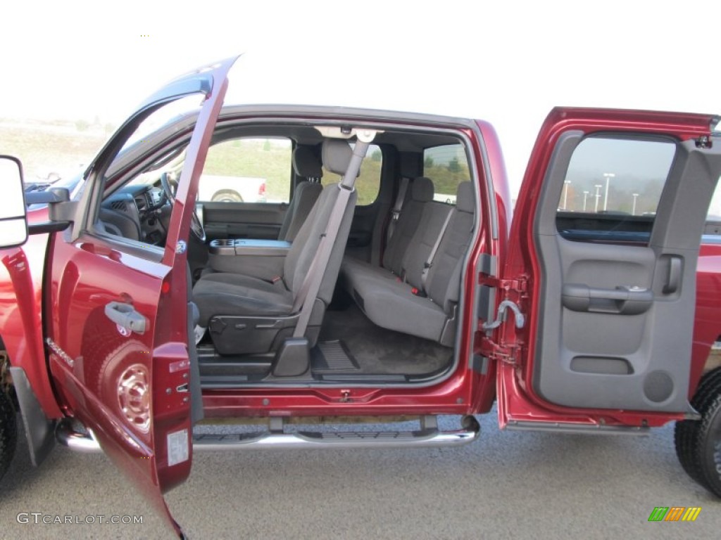 Ebony Black Interior 2008 Chevrolet Silverado 2500HD LT Extended Cab 4x4 Photo #55923363