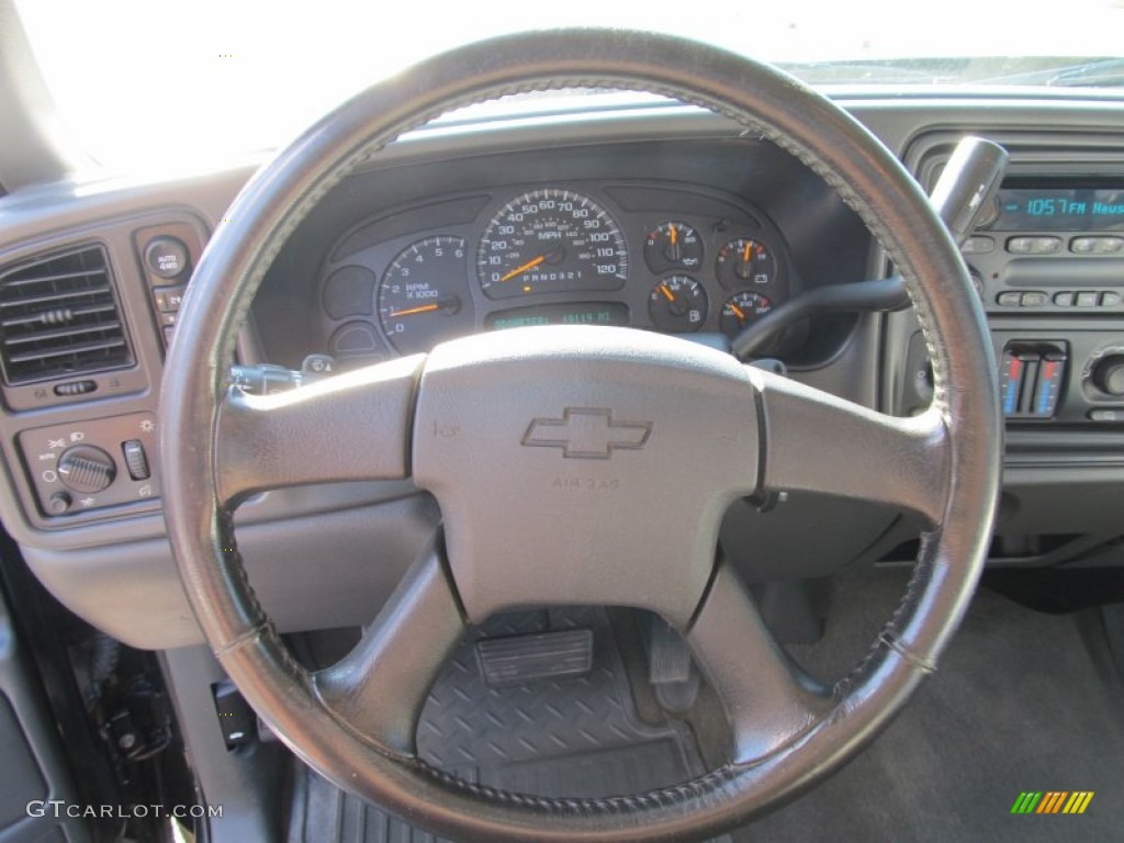 2006 Chevrolet Silverado 1500 LS Regular Cab 4x4 Dark Charcoal Steering Wheel Photo #55924029