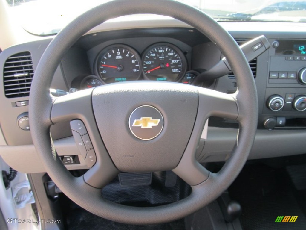 2012 Chevrolet Silverado 1500 Work Truck Regular Cab 4x4 Dark Titanium Steering Wheel Photo #55924299