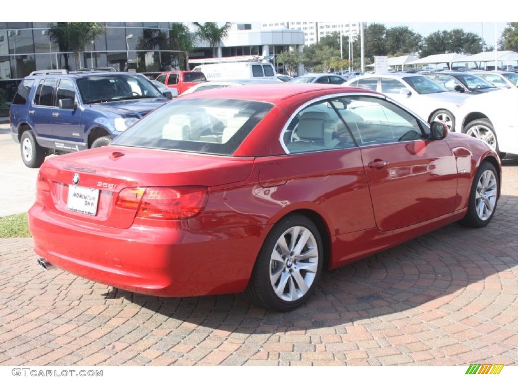 2011 3 Series 328i Convertible - Crimson Red / Cream Beige photo #7