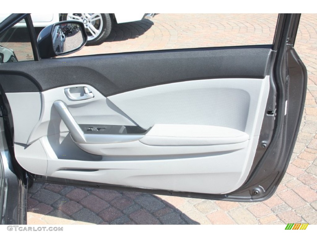 2012 Honda Civic EX-L Coupe Gray Door Panel Photo #55925682