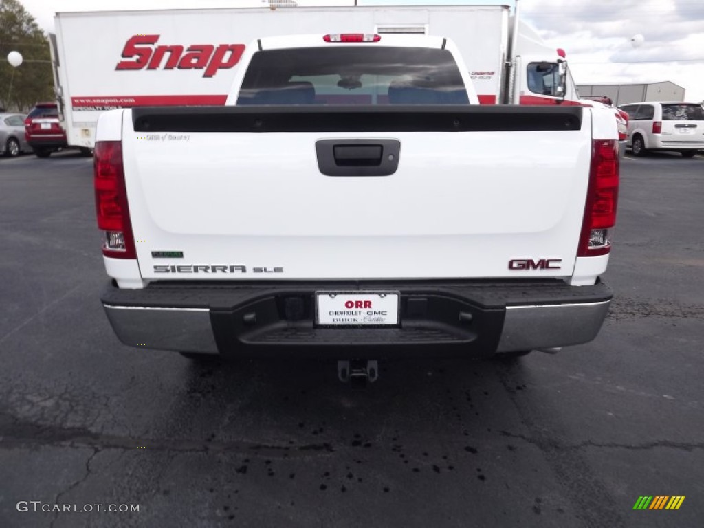 2012 Sierra 1500 SLE Crew Cab 4x4 - Summit White / Very Dark Cashmere/Light Cashmere photo #6