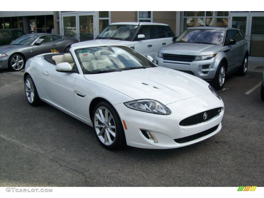 Polaris White 2012 Jaguar XK XKR Convertible Exterior Photo #55928391