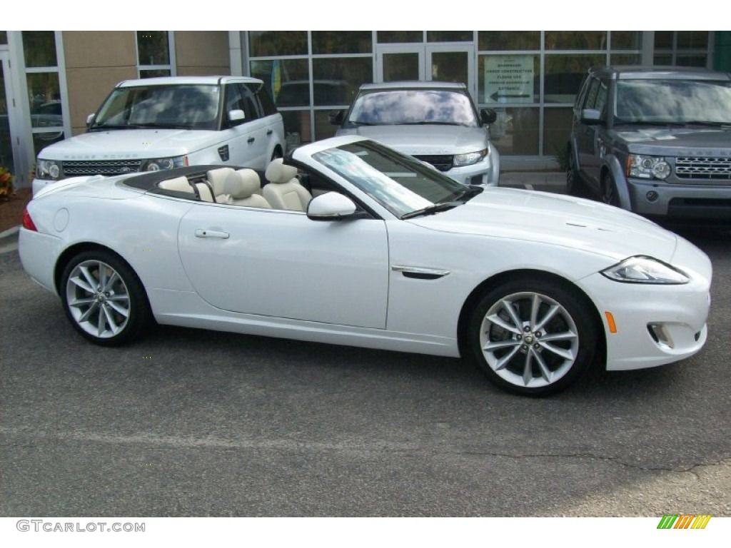 Polaris White 2012 Jaguar XK XKR Convertible Exterior Photo #55928418