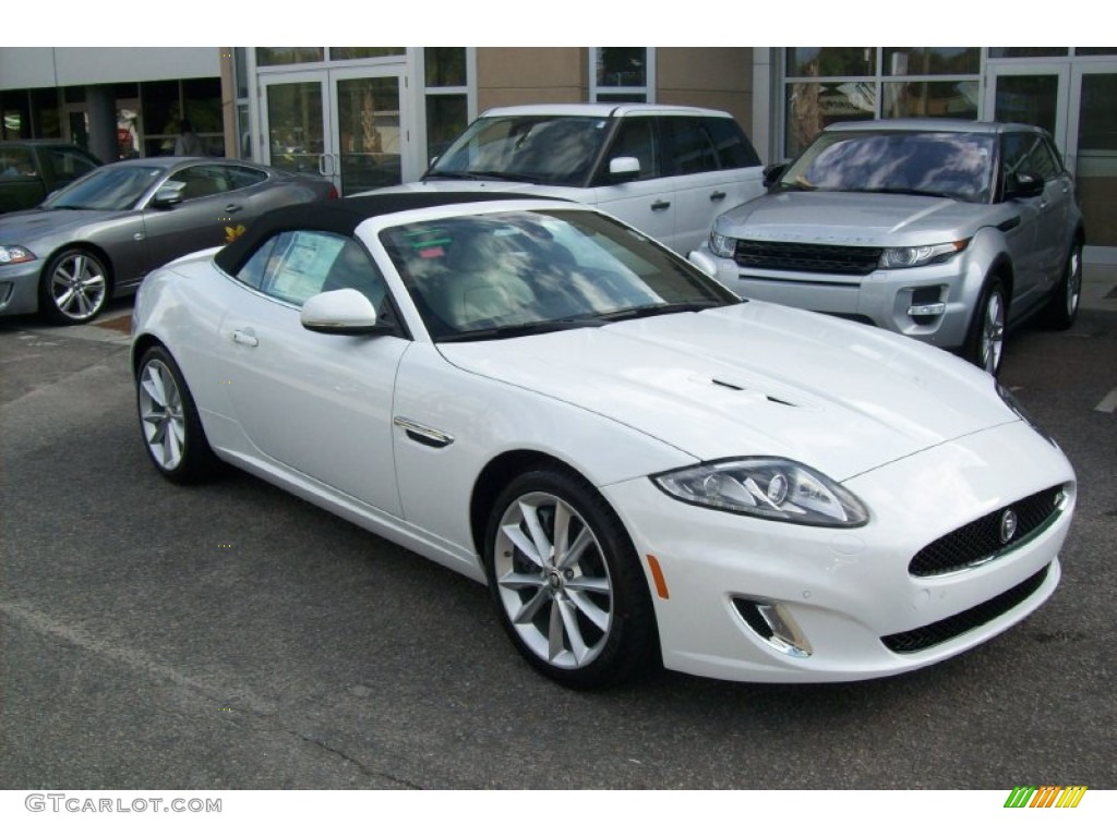 Polaris White 2012 Jaguar XK XKR Convertible Exterior Photo #55928490