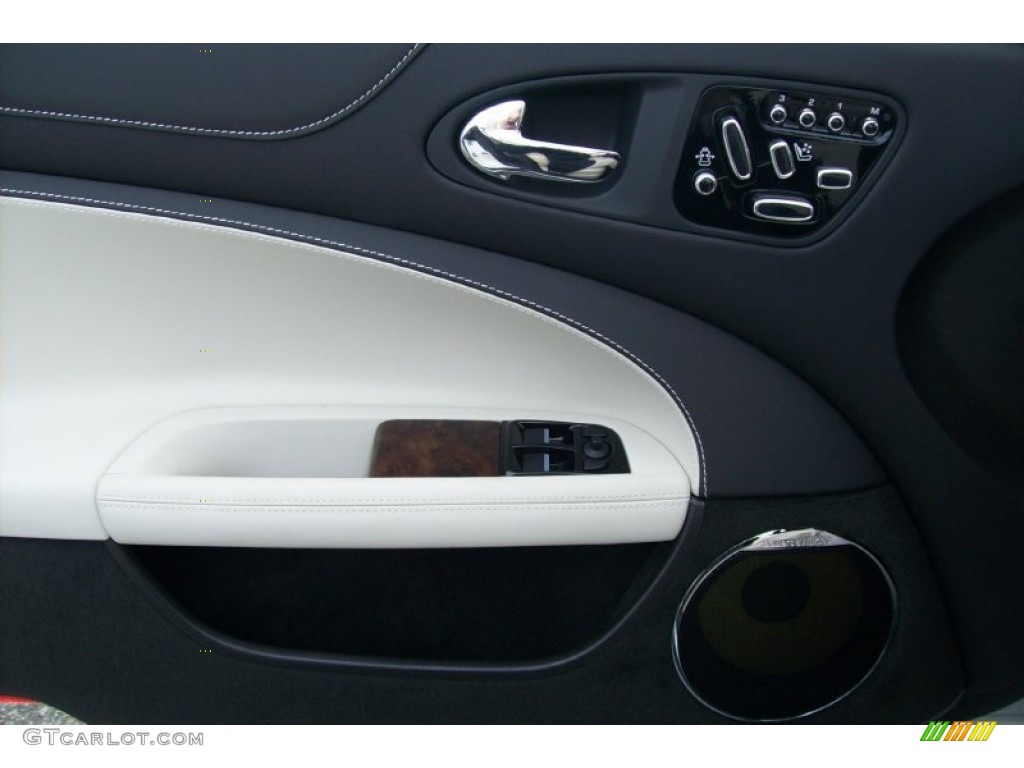 2012 Jaguar XK XKR Convertible Ivory/Warm Charcoal Door Panel Photo #55928594